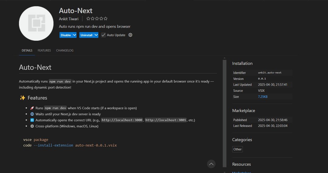 NextDev Launcher Extension